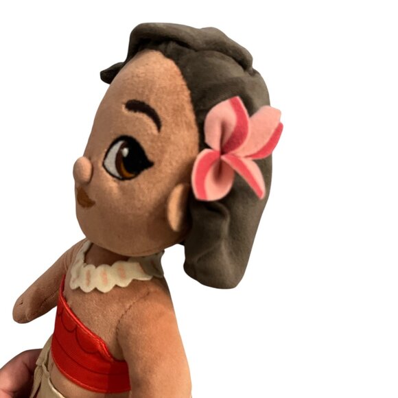 DISNEY STORE Moana Toddler Baby Plush Doll 12" Stuffed Baby Toy Embroidered Face - Picture 7 of 7